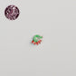 Green Peacock Meena Silver Nose Pin