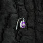 Purple Sensation Silver Nose Pin