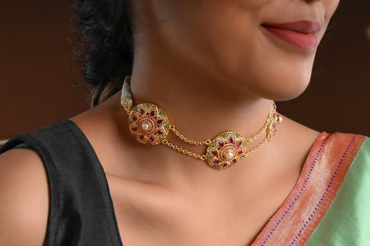 Heera Panna Ornate Choker