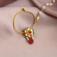 Elegant Silver Kundan Nose Pin( Piercing Type)