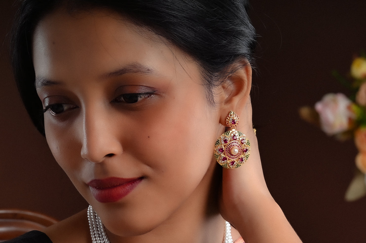 Heera Panna Ornate Earrings