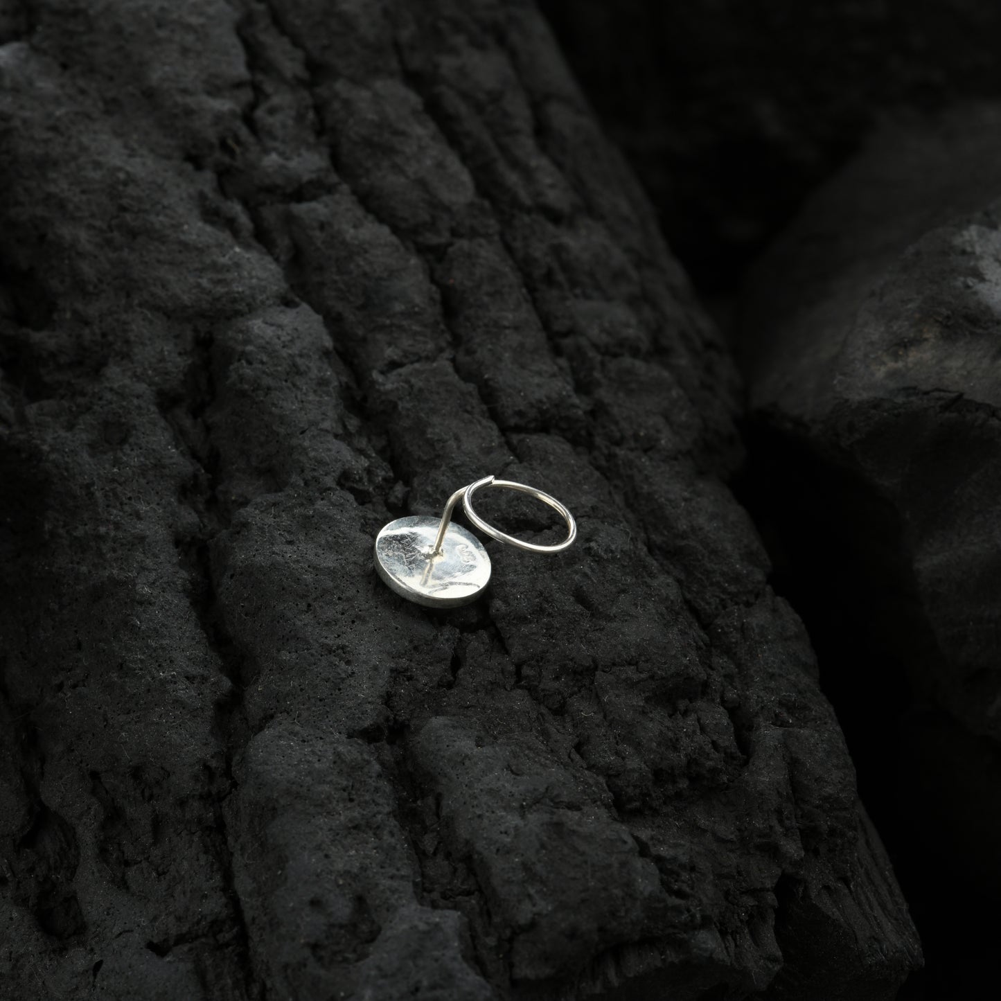 Blue Poppy Enamel Silver Nose Pin