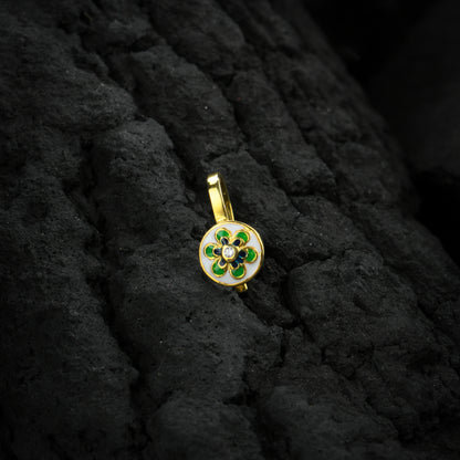 Pinwheel Gold Plated Silver Nose Pin