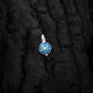 Blue Dahlia Silver Nose Pin
