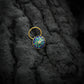 Blue Dahlia Gold Plated Silver Nose Pin