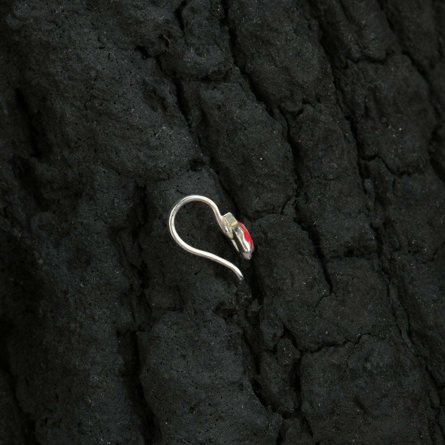 Holy Lotus Enamel Silver Nose Pin