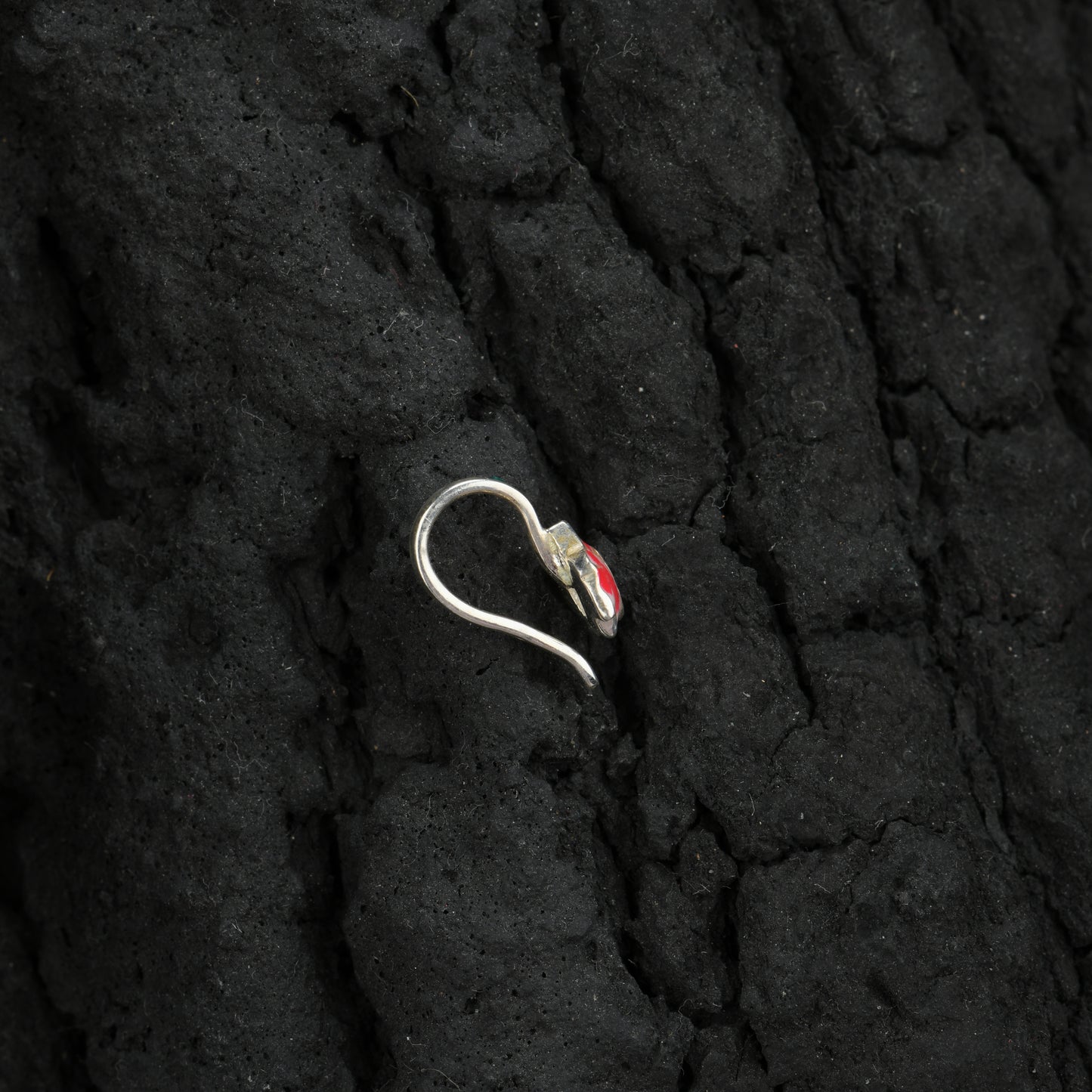 Holy Lotus Enamel Silver Nose Pin