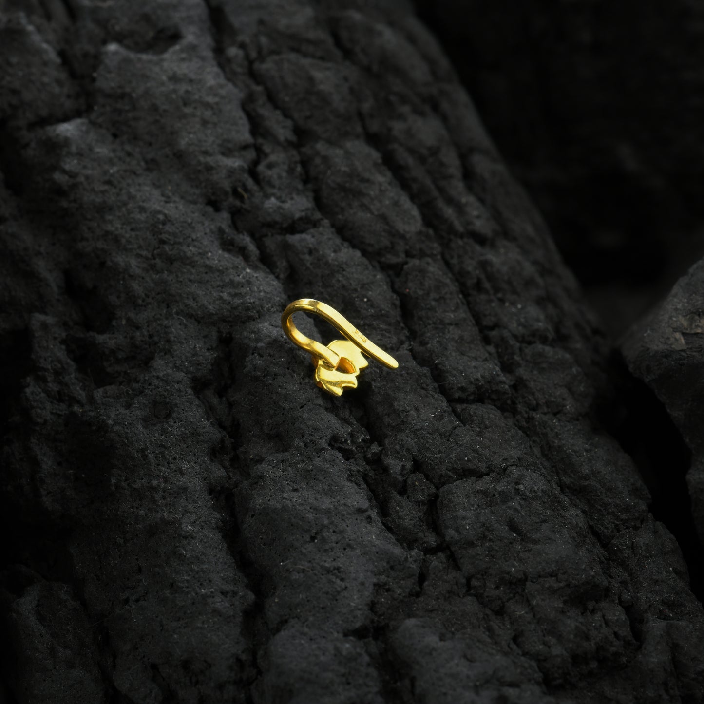 Holy Lotus Gold Plated Silver Nose Pin