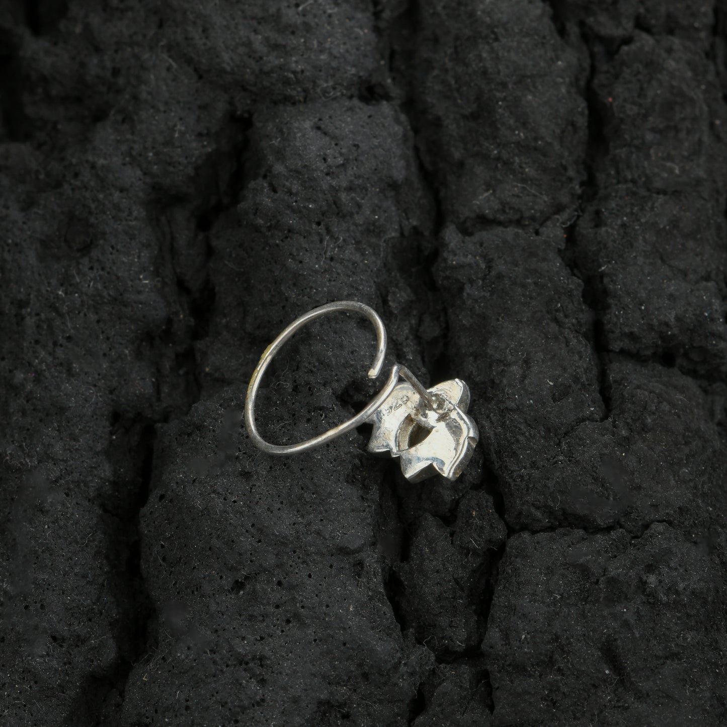 Holy Lotus Enamel Silver Nose Pin