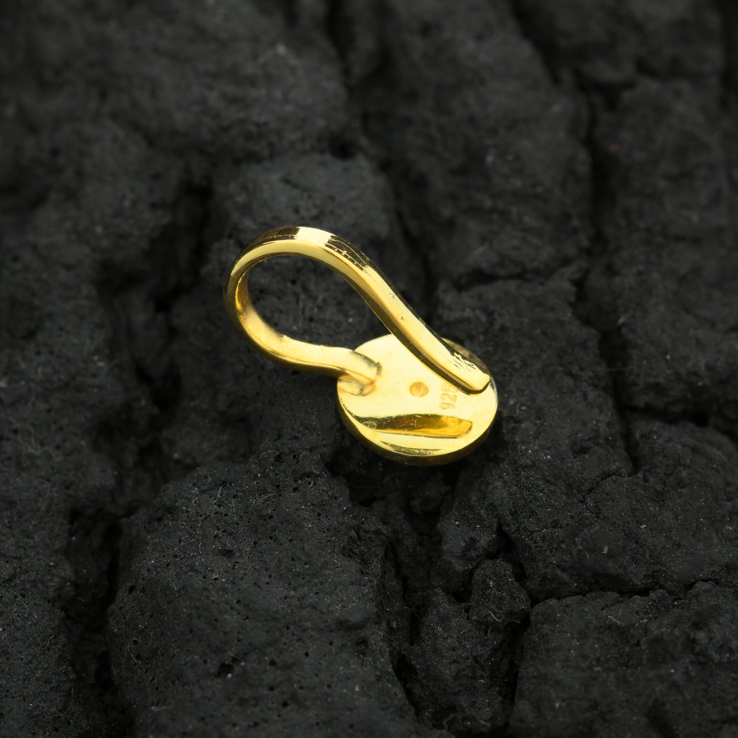 Blue Star Gold Plated Silver Nose Pin