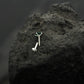 Emerald Green Square Silver Nose Pin(Screw Type)