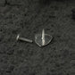 Floral Shield Oxidised Silver Nose Pin