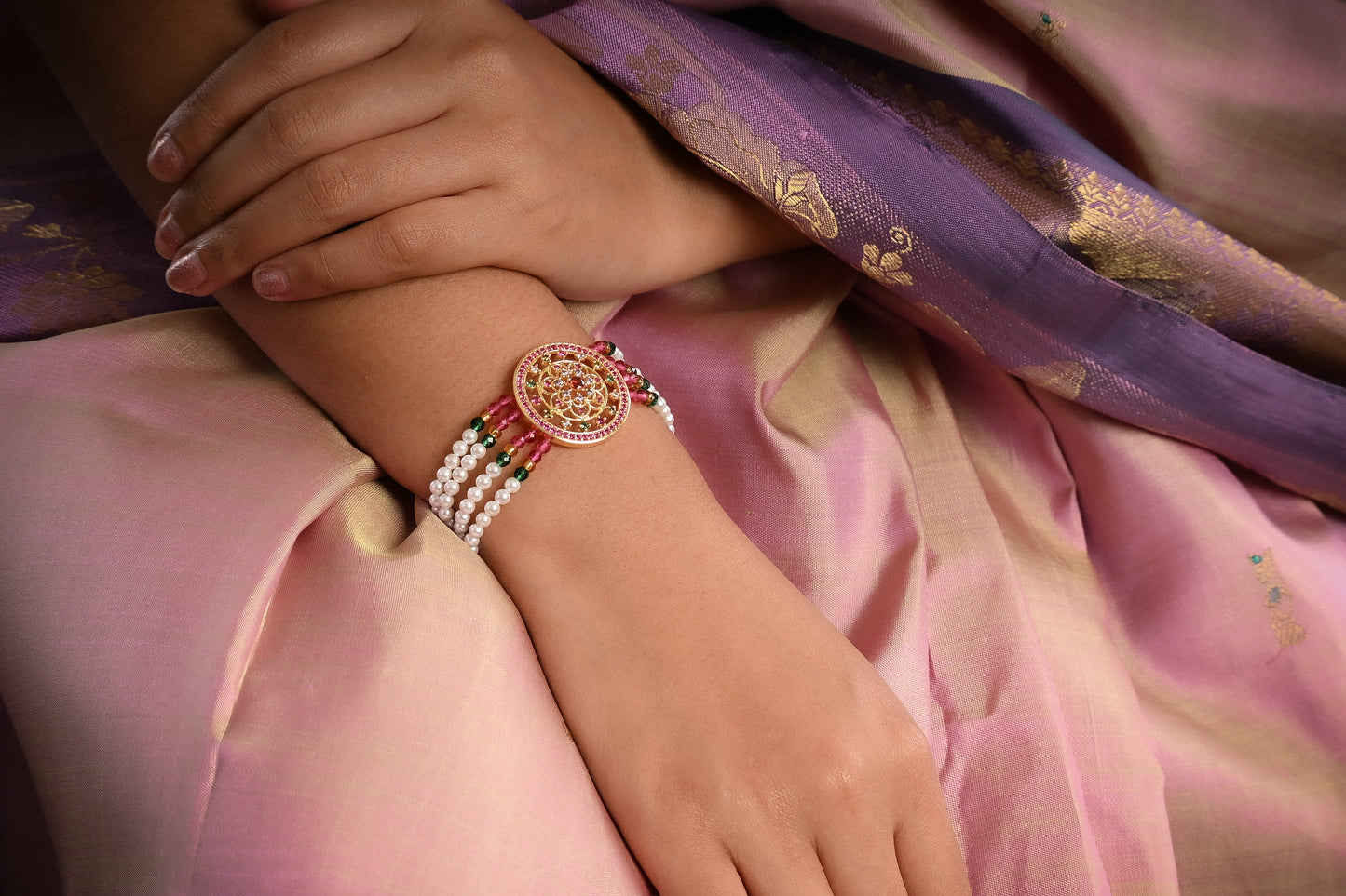 Heera Panna Moti Bracelet