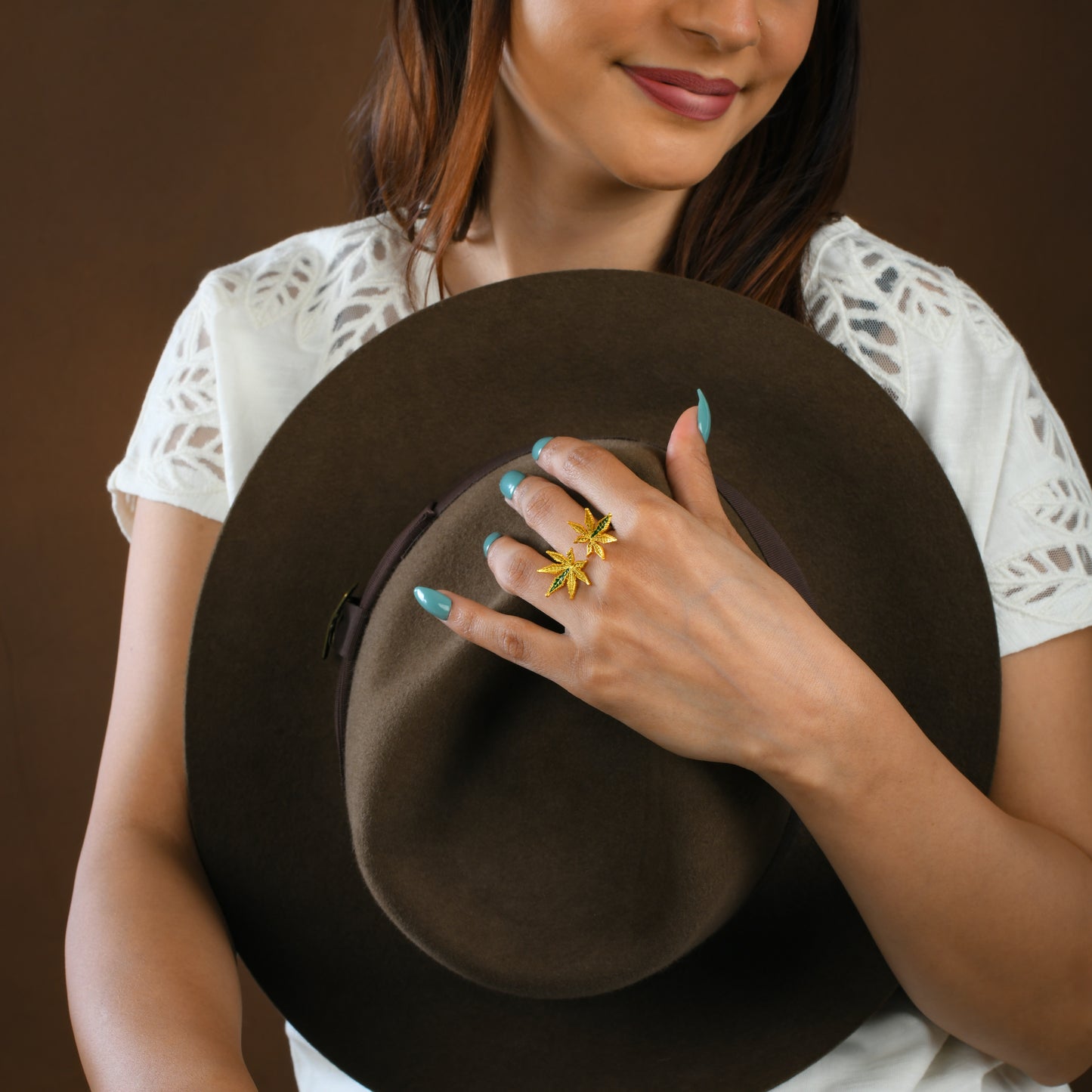 Corbett Canabis Duet Ring