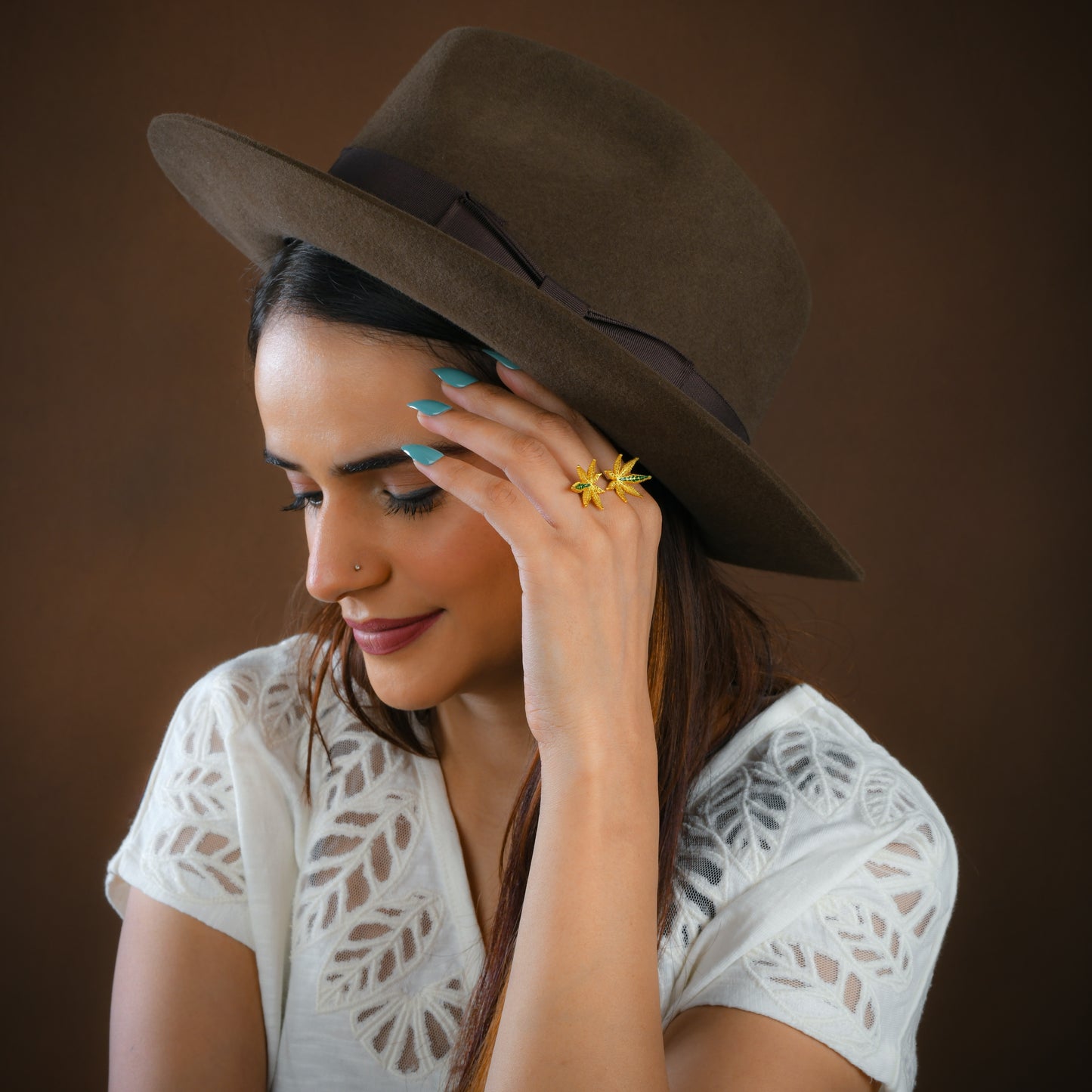 Corbett Canabis Duet Ring