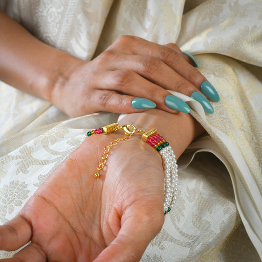 Heera Panna Moti Bracelet