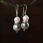 Silver Lining Zircon Pearl Earrings