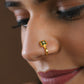 Clover Leaf Enamel Silver Nose Pin