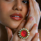 Wedding Ruby Red Kundan Ring