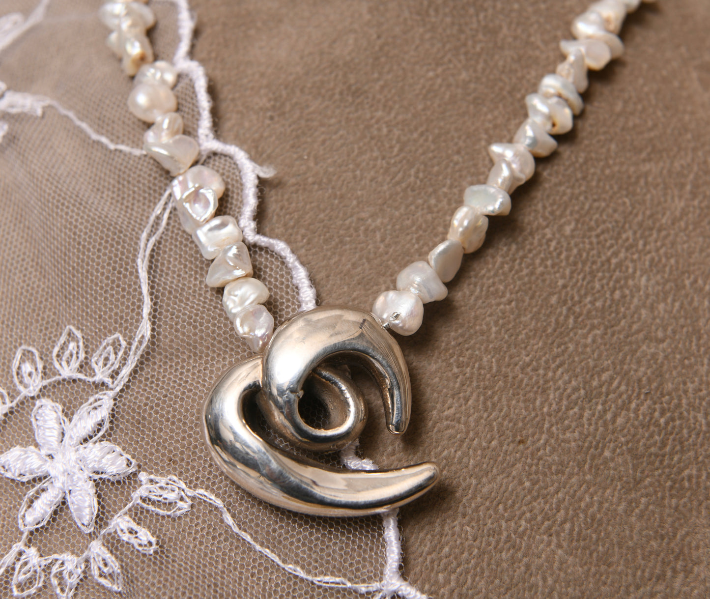 Silver Spiral Necklace