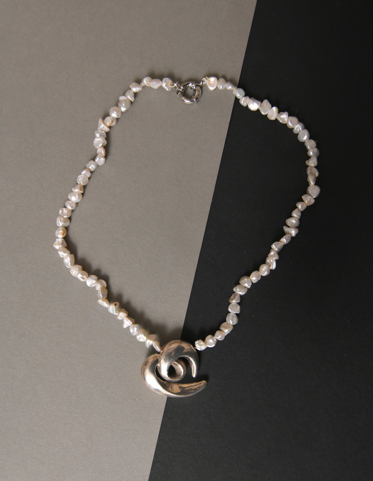 Silver Spiral Necklace