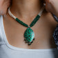 Hand Painted Kashmir Kali Enamel Silver Necklace Set