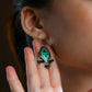 Hand Painted Kashmir Kali Enamel Silver Necklace Set