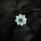 Blue Star CZ Silver Nose Pin