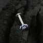 Suchitra Silver CZ Nose Pin