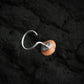 Natural Coral Silver Leaf Nose Pin