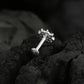 Floral CZ Silver Nose Pin