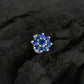 Floral CZ Silver Nose Pin