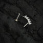 Long CZ Silver Screw Back Nose Pin