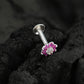 Suchitra Silver CZ Nose Pin