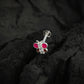 Rainbow Butterfly Enamel Silver Nose Pin(Screw Back)