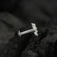 Rainbow Butterfly Enamel Silver Nose Pin(Screw Back)