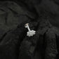 Floral CZ Silver Nose Pin