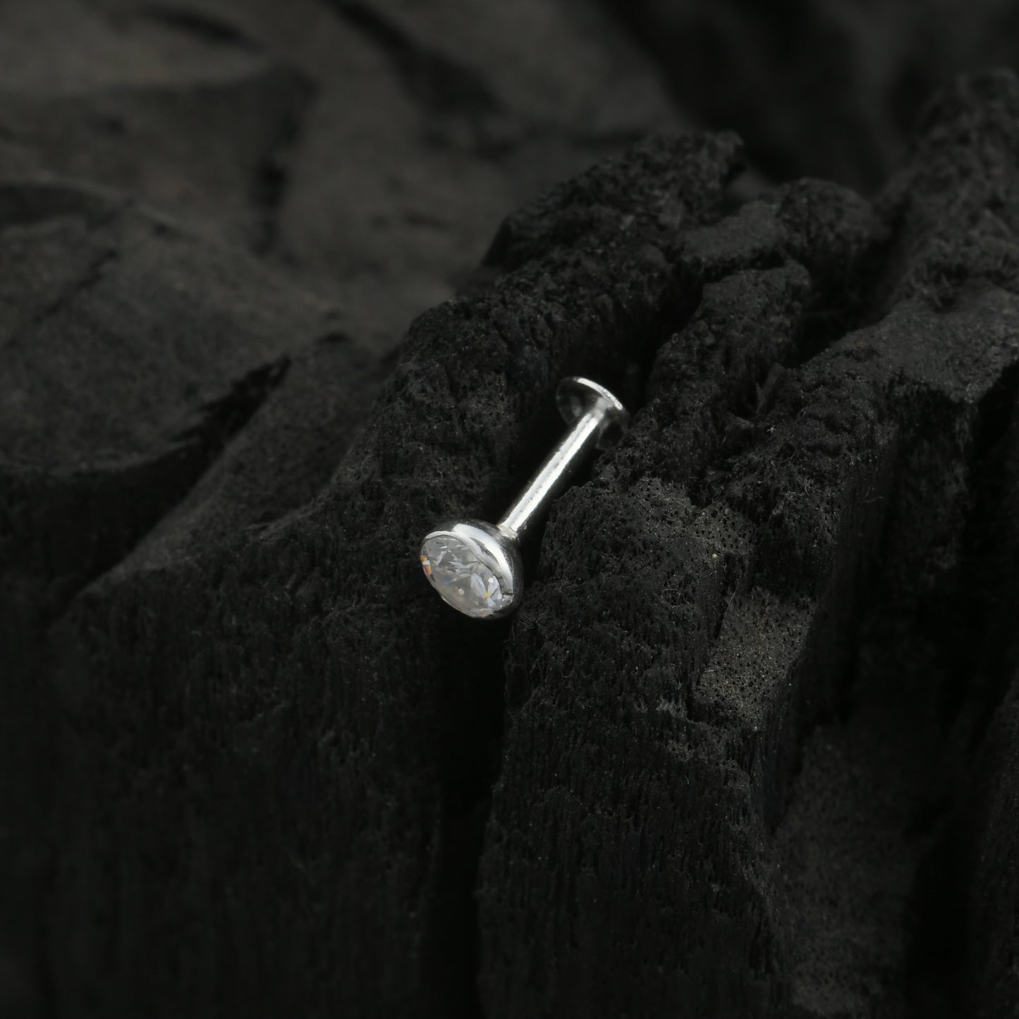 Cayenne CZ Silver Screw Back Nose Pin