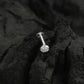 Cayenne CZ Silver Screw Back Nose Pin