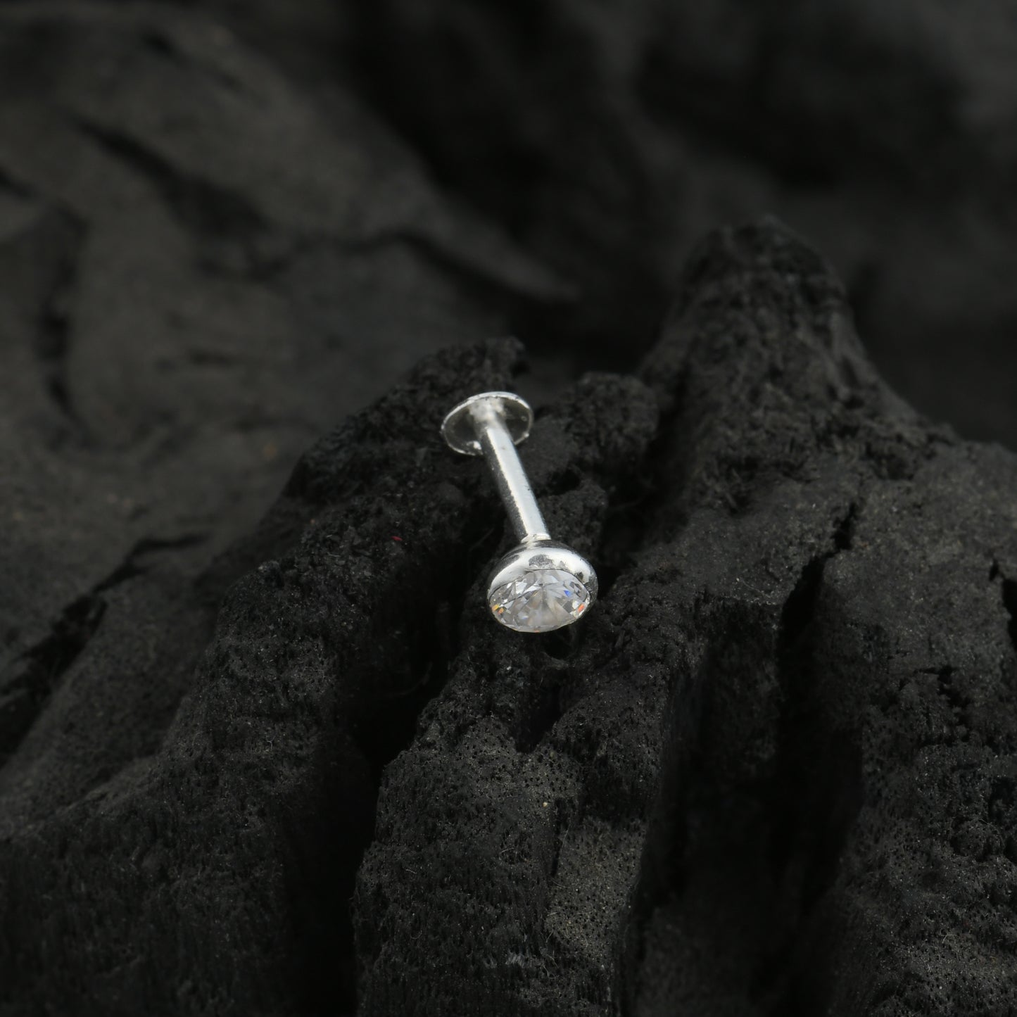 Cayenne CZ Silver Screw Back Nose Pin