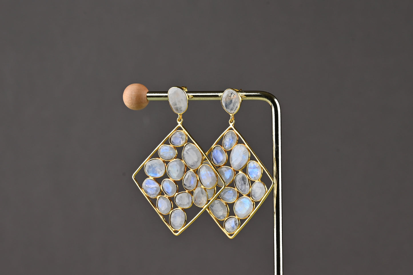 Moonstone Square Danglers