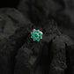 Floral CZ Silver Nose Pin