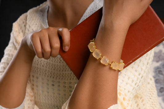 Uncut Citrine Bracelet