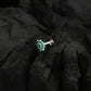 Floral CZ Silver Nose Pin