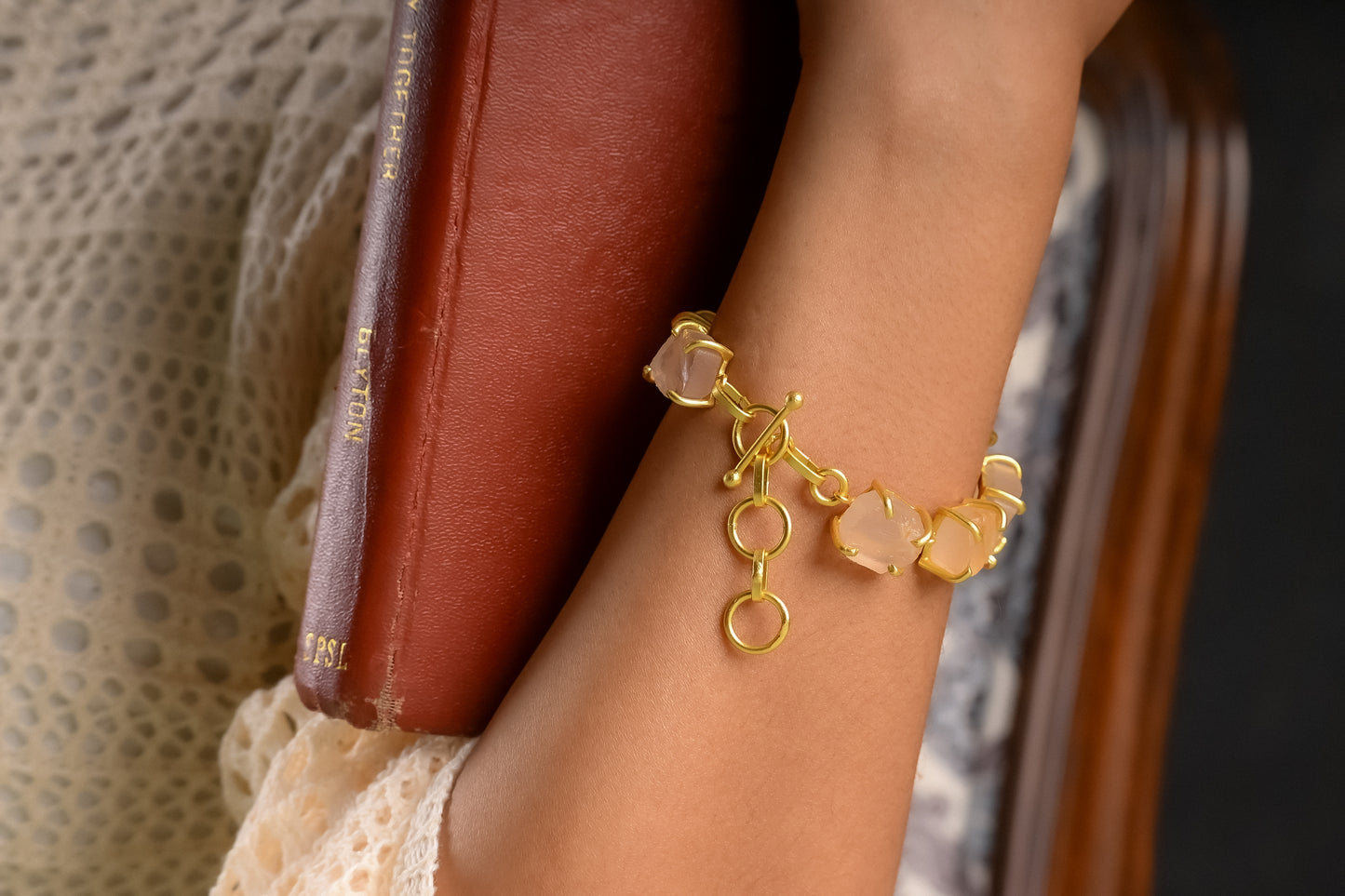 Uncut Citrine Bracelet