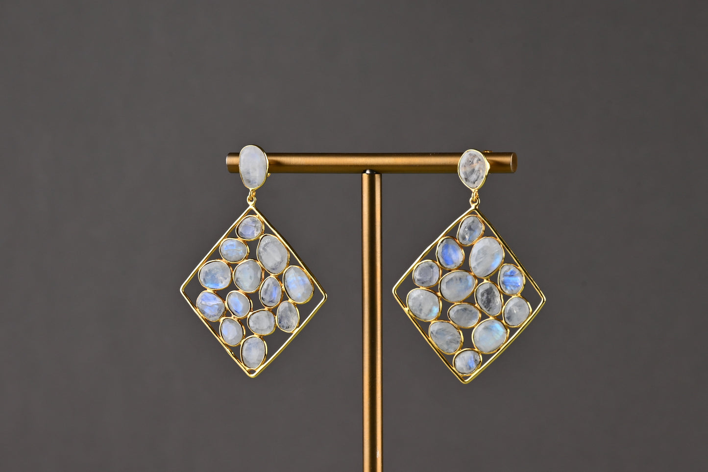 Moonstone Square Danglers