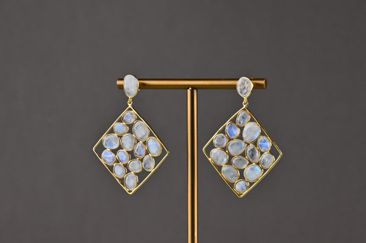 Moonstone Square Danglers