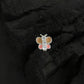 Rainbow Butterfly Enamel Silver Nose Pin(Screw Back)