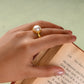 Classic Pearl Ring (Gold-Plated)