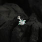 Pearl CZ Flower Silver Nose Pin
